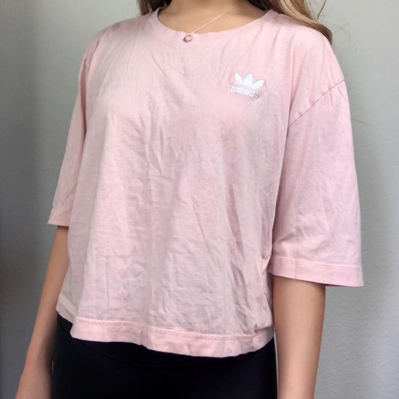 baby pink adidas shirt